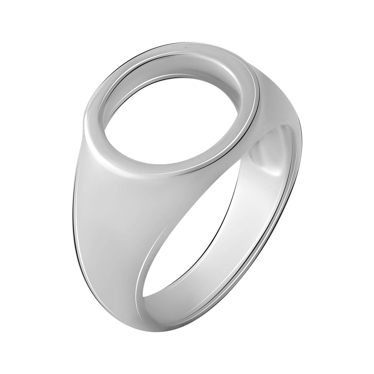 925 Sterling Silver Ring over Plain No Stone Fashion Design White Gold Finish
