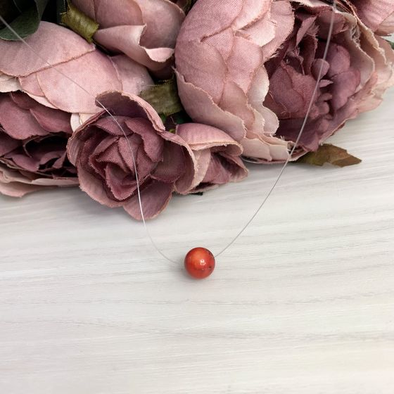 Серебряная подвеска с кораллом