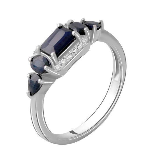 Серебряное кольцо с сапфиром 1.68ct