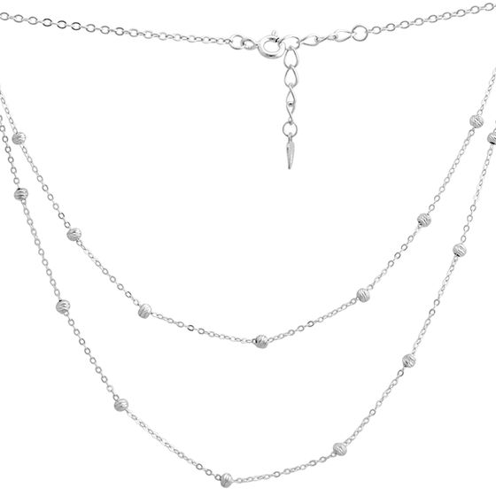 Silver necklace without stones