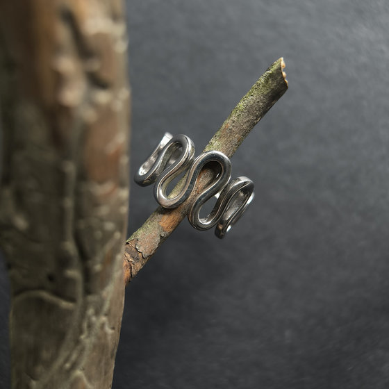 Silver ring without stones
