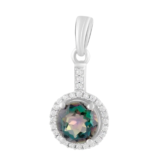 Silver pendant with mystic topaz 2.18ct
