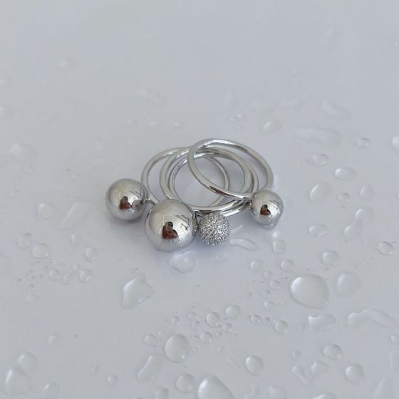 Silver Ring with Fianites