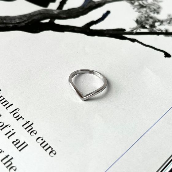 Silver ring without stones