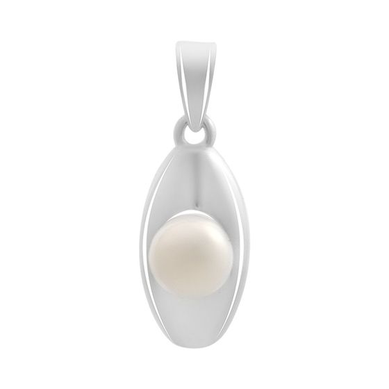 Silver pendant with pearls