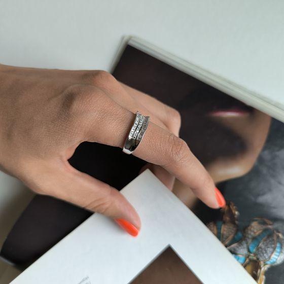 Silver Ring with Fianites