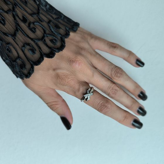 Silver Ring with Fianites