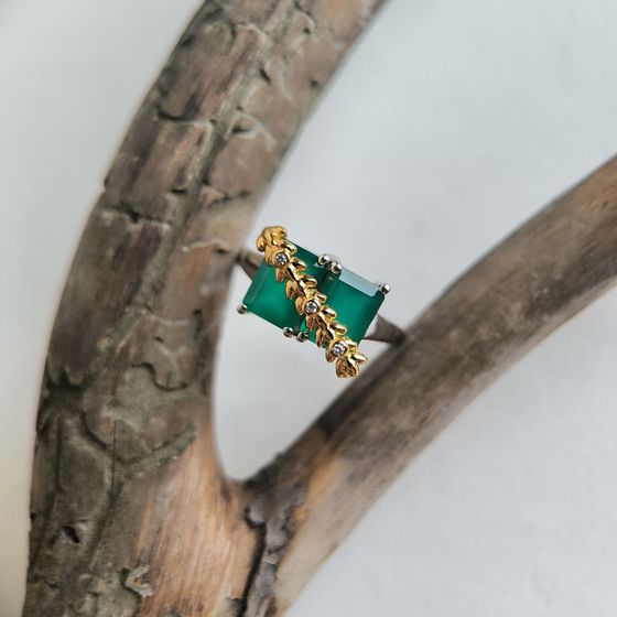 Срібна каблучка з агатом 2.885ct