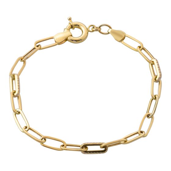 Gold bracelet with 0.48ct fianites