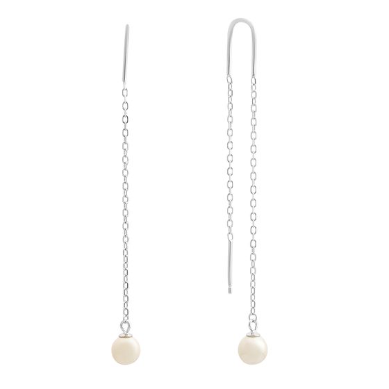 Silver earrings with pearls 2ct