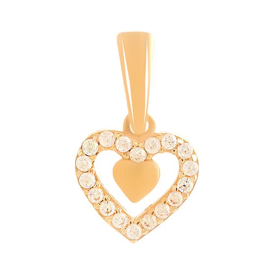 Золота підвіска з фіанітами 0.18ct