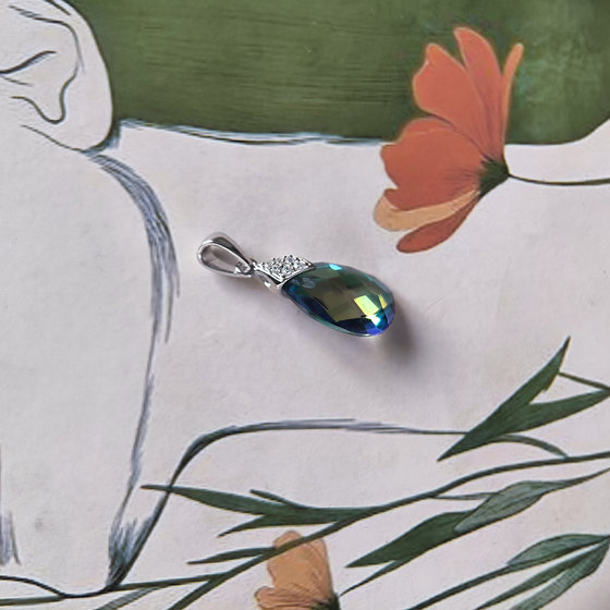 Срібна підвіска з містичним топазом 3,365 карата