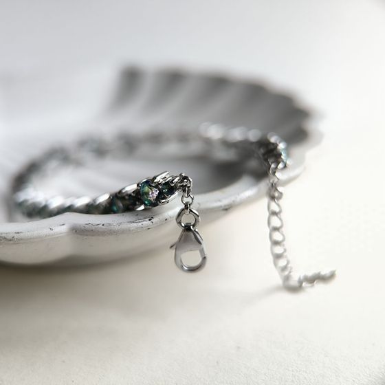 Срібний браслет з містичним топазом 5,642 карата