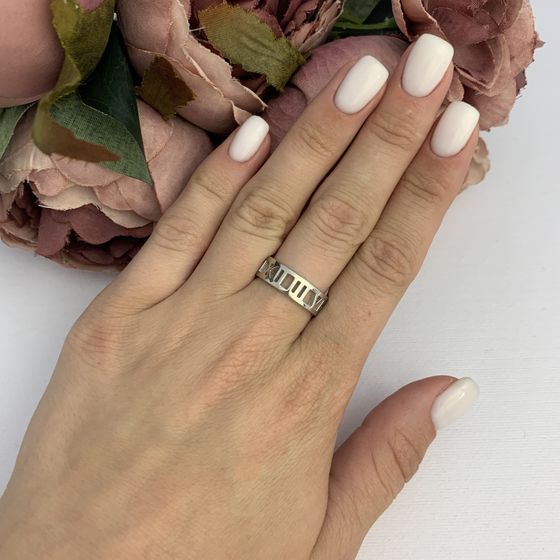 Silver ring without stones