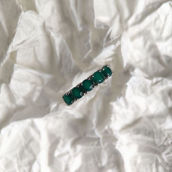 Срібна каблучка з агатом 1.1ct