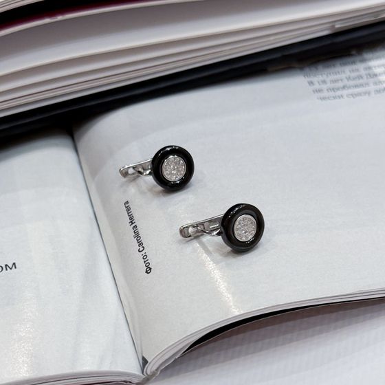 Срібні сережки з керамікою