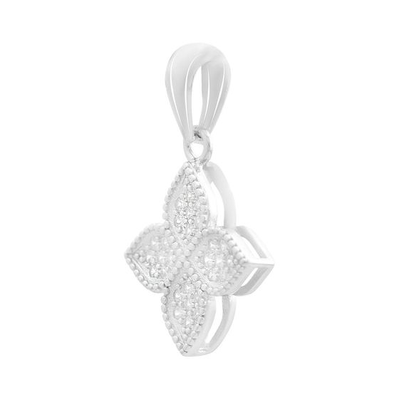 Silver pendant with phianites