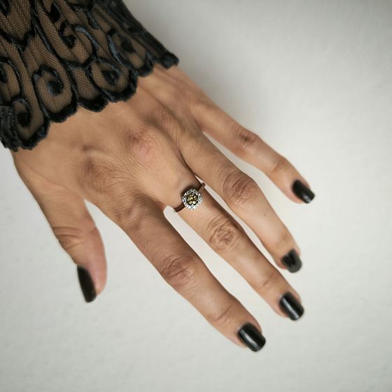 Срібна каблучка з цитрином nano 0.308ct