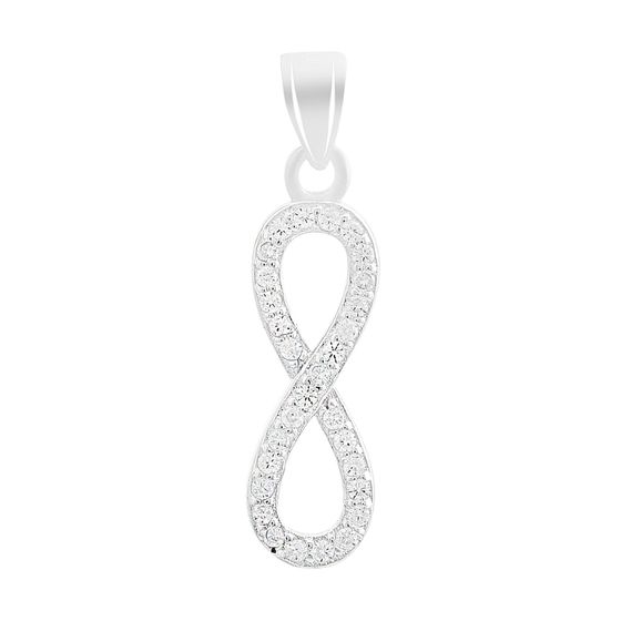 Silver pendant with cubic zirconia