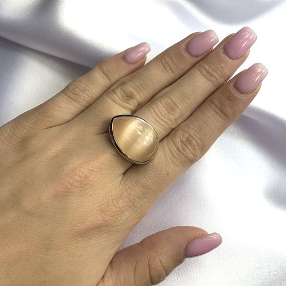 Срібна каблучка з котячим оком 16.65ct