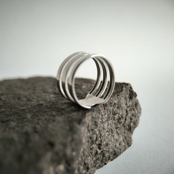Silver ring without stones