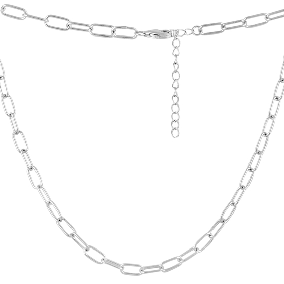 Silver necklace without stones