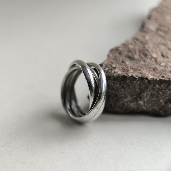 Silver ring without stones