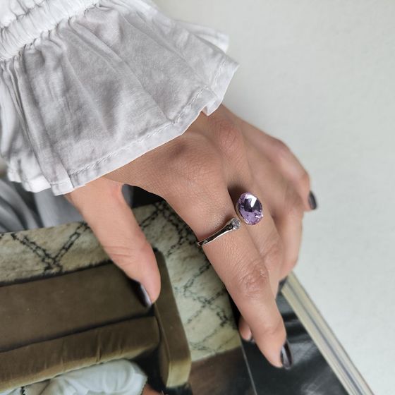 Silver Ring with Fianites