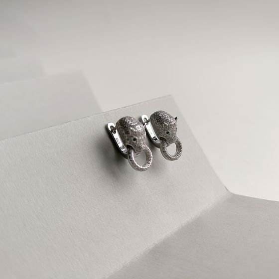 Silver Earrings with Fianites