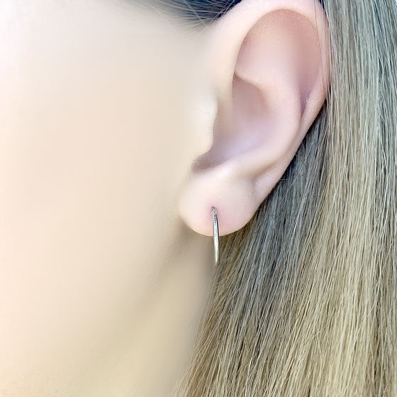 Срібні сережки без каменів