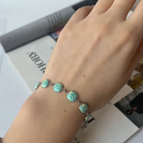 Серебряный браслет с опалом 10.5ct