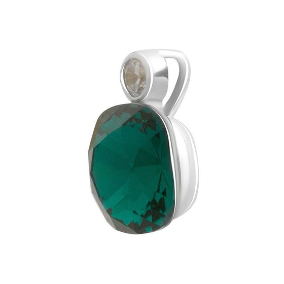Silver pendant with phianites