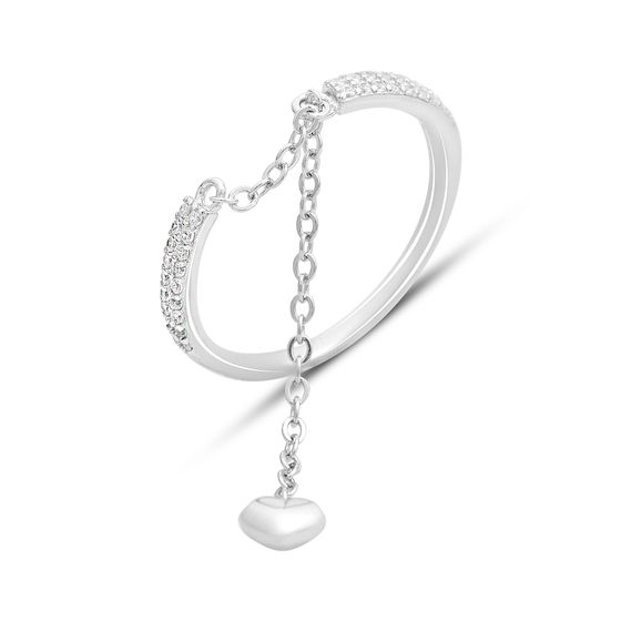 Silver Ring with Fianites