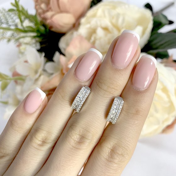 Срібні сережки з фіанітами