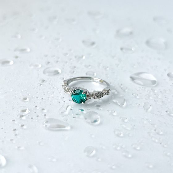 Серебряное кольцо с аквамарином nano 1.172ct