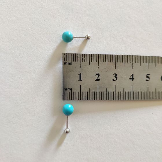 Серебряные серьги с бирюзой