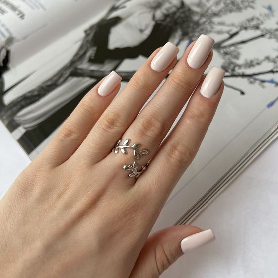 Silver ring without stones