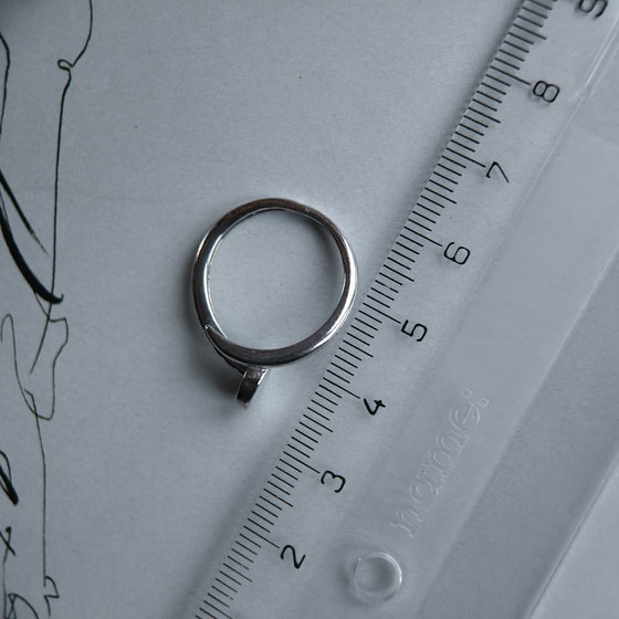 Silver ring without stones