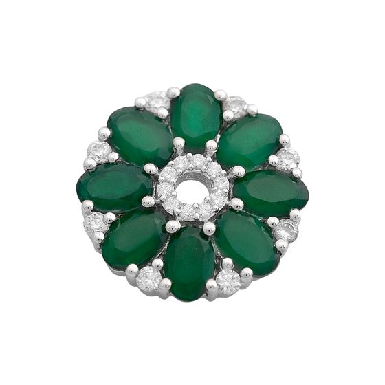 Серебряная брошка с агатом 4.06ct