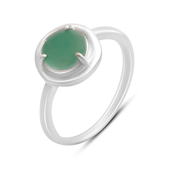 Silver ring with emerald 1.575ct
