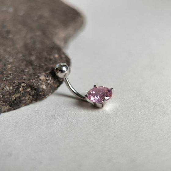 Silver piercing with phianites