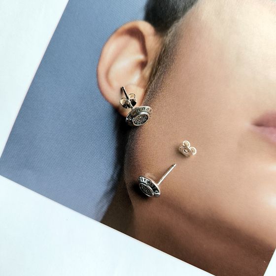 Срібні сережки з фіанітами