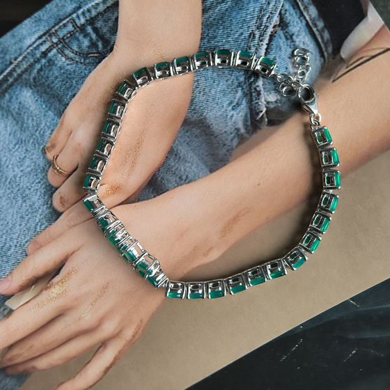 Срібний браслет з агатом 7.385ct