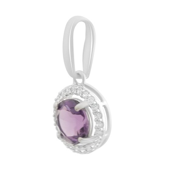 Серебряная подвеска с аметистом 2.104ct