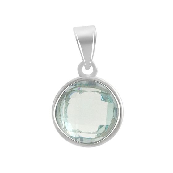 Silver pendant with phianites