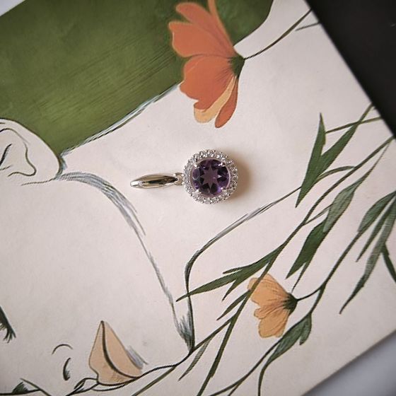 Silver pendant with amethyst 2.104ct