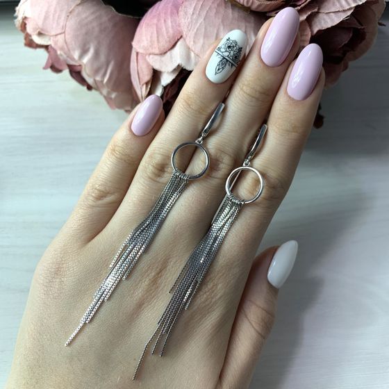 Silver earrings without stones