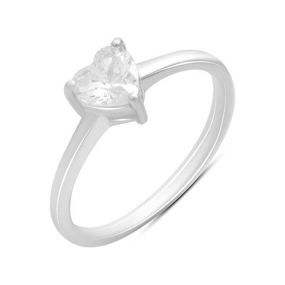 Silver ring with cubic zirconia