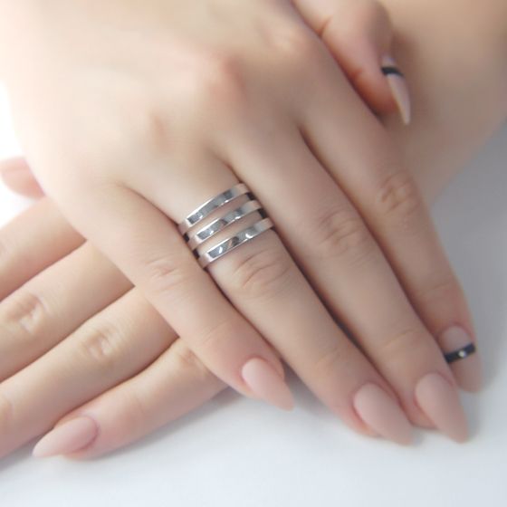 Silver ring without stones