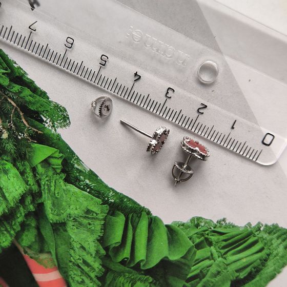 Срібні сережки з агатом